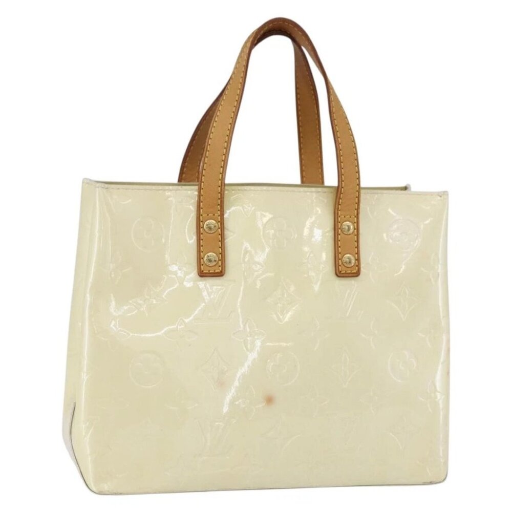 LOUIS VUITTON Monogram Vernis Reade PM Hand Bag Gris M91145 LV Auth hk3182